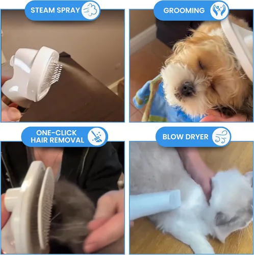 Miniatura 3 de Secador de pelo silencioso para mascotas de 300 W - Secador de pelo para mascotas para perros y gatos pequeños y medianos con peine extraíble