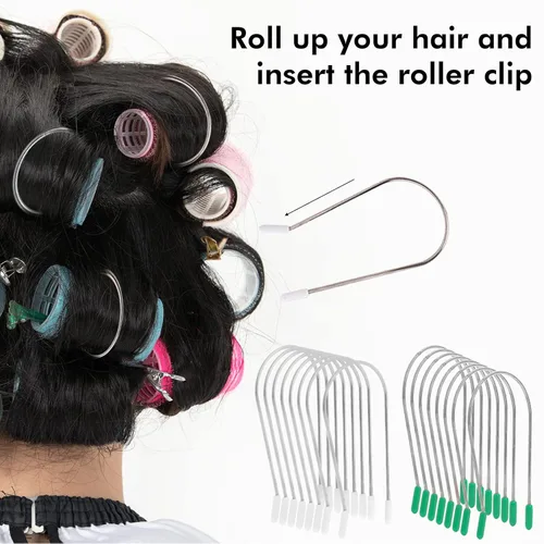 Miniatura 5 de Vin Beauty Kit de repuesto de clips para rizadores en caliente, 16 piezas de clips de rodillo caliente para rodillos eléctricos, pasadores