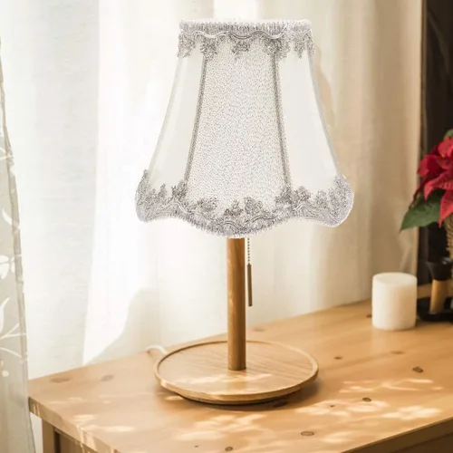 Miniatura 2 de Baluue Lámpara de tela para lámpara de araña, accesorios pequeños de tela rústica de 4.7 pulgadas, cubierta para lámparas de pie de pared de mesa