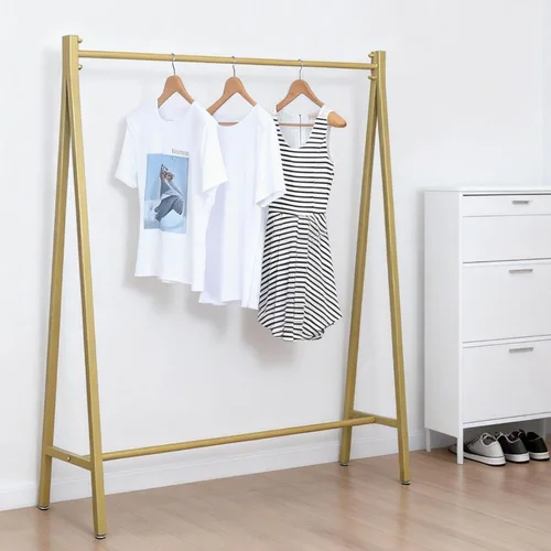 Miniatura 3 de Percheros de ropa de hierro urbano, 59 pulgadas, percheros comerciales para colgar ropa, perchero de metal moderno, estante de exhibición minorista