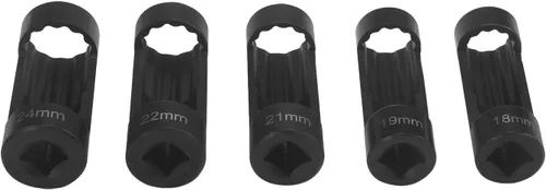 Miniatura 4 de Juego de 5 piezas de tuercas de puntal de 0.709 in, 0.748 in, 0.827 in, 0.866 in, 0.945 in con 12 puntos de 1/2 pulgadas, herramienta de enchufe
