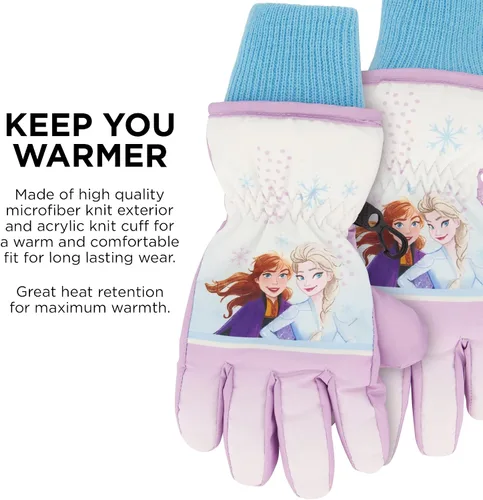 Miniatura 6 de Disney girls Winter Hat With Knit Mittens Set and Insulated Ski Ages 2-4 Or Frozen Knit Gloves and Glove Set Age 4-7