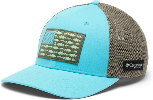 Miniatura 277 de Columbia - Gorra de malla con bandera con árboles unisex para adultos, corona alta