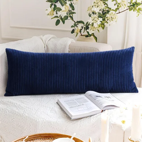 Miniatura 60 de Artscope Fundas de Almohada de Pana a Rayas Acogedoras Súper Suaves Decorativas Cuadradas Fundas de Cojín para Sofá Sillón Dormitorio Decoración