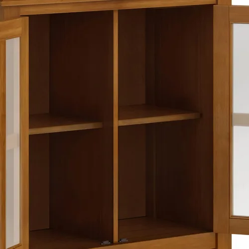 Miniatura 9 de SIMPLIHOME Armario de almacenamiento artesanal, gabinete de almacenamiento bajo de madera maciza de 30 pulgadas de ancho en marrón miel, gabinete