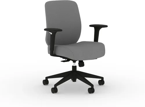 Miniatura 21 de HON Altern Silla de oficina ergonómica de tela, silla de escritorio con respaldo bajo con brazos ajustables, deslizamiento de asiento, inclinación