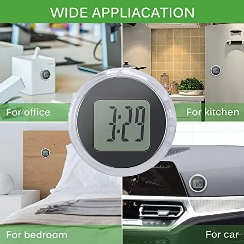 Miniatura 8 de Reloj digital impermeable para motocicleta, paquete de 4, 1.1 pulgadas de diámetro