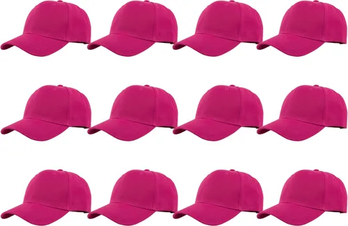 Miniatura 7 de Gorras de béisbol con correa trasera ajustable, lisas, negras, 12
