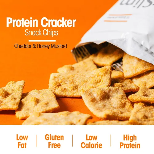Miniatura 5 de WonderSlim Chips de galletas de proteína, cheddar, 0.35 oz de proteína, 0.11 oz de grasa, sin gluten (7 unidades)