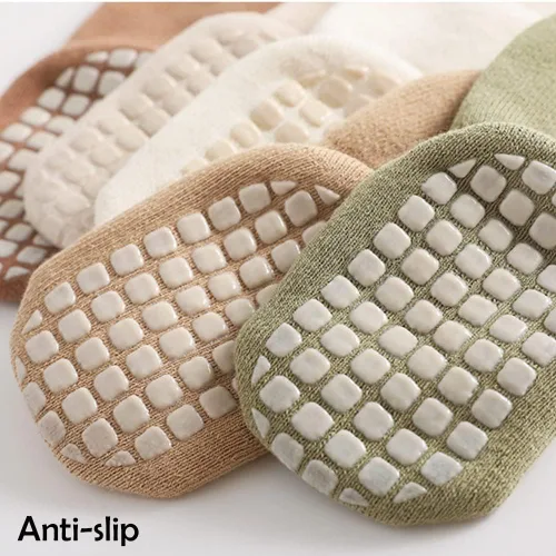 Miniatura 7 de Exegawe Baby Non Slip Socks Winter 5 Pairs Kid Thick Warm Crew Socks with Grips