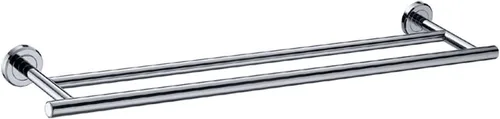 Miniatura 7 de Gatco 4244MX Latitude II - Toallero doble de 24 pulgadas, negro mate/soporte para toallas doble montado en la pared para baño