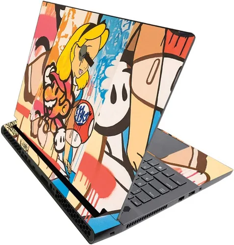 Miniatura 487 de MightySkins - Skin brillante con purpurina para Alienware M17 R3 (2020) y M17 R4 (2021) - Diversión de los años 90 Acabado duradero con purpurina