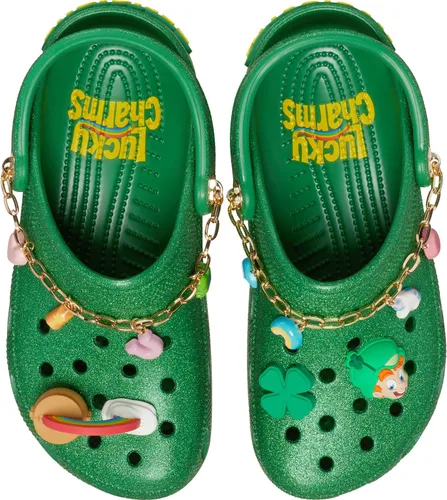 Miniatura 4 de Crocs Zuecos clásicos unisex para adultos con dijes de la suerte Verde Kelly