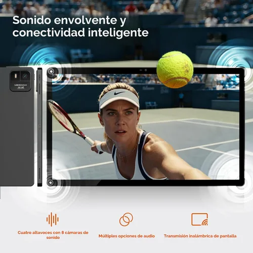 Miniatura 9 de MESWAO Tablet grande Android 14 de 15.6 pulgadas 2025, pantalla FHD IPS, Helio G99 Octa-Core, 8 GB de RAM 256 GB ROM expandible 1 TB, altavoces