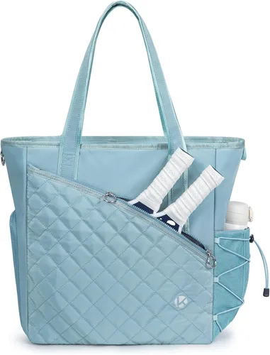 Miniatura 11 de Bolsa de pickleball para mujer con gancho para cerca, bolsa acolchada de pickleball con capacidad para 3-4 paletas con compartimento para zapatos