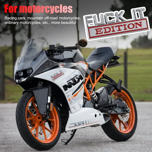 Miniatura 6 de 1 emblema Fuck IT Edition para automóvil, emblemas exteriores de automóvil, calcomanía 3D, calcomanía para guardabarros 3D con adhesivo 3M, apto Rojo