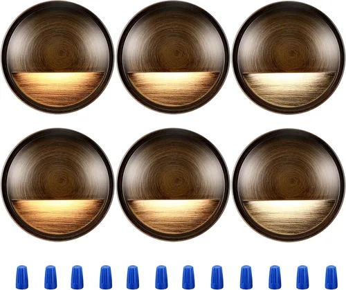 Miniatura 9 de CLOUDY BAY [Paquete de 6] Luces LED de Cubierta para Exteriores de Bajo Voltaje 3CCT, 2700K/3500K/5000K Seleccionables, Luz con Cable