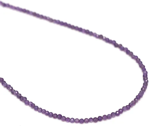 Miniatura 5 de Gargantilla con cuentas naturales, cuentas facetadas, collar de piedra natal, cristal curativo de energía, regalo para ella, joyería de plata de ley