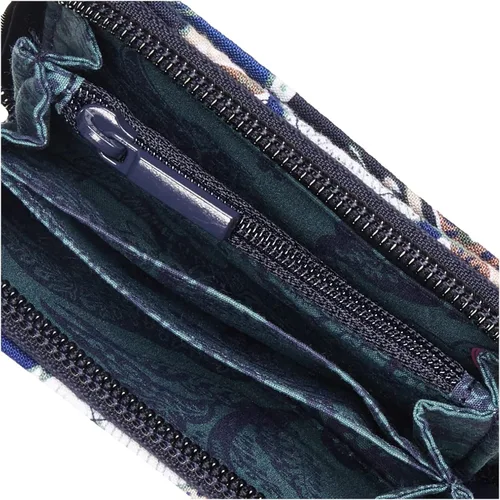 Miniatura 4 de Vera Bradley Cartera pequeña de algodón con cremallera para mujer con protección RFID