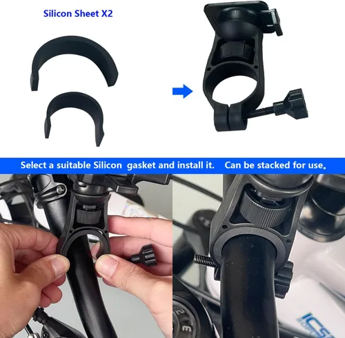 Miniatura 3 de Soporte para teléfono de bicicleta mejorado 2025, bloqueo y desbloqueo rápido con una sola mano para soporte de teléfono de motocicleta, soporte