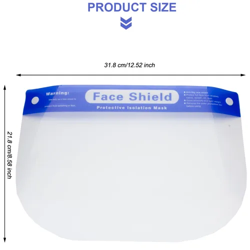 Miniatura 3 de 10 cubrebocas de protección facial transparente, antivaho y transparente, protección facial de plástico EPI con diadema elástica para dentales, 10
