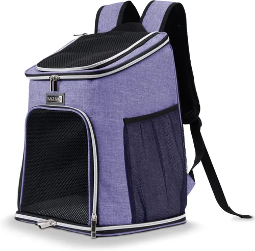 Miniatura 11 de BAGLHER Mochila transportadora para gatos, transportadora de malla para perros medianos y pequeños, gatos, cachorros, gatitos, conejitos de hasta 18