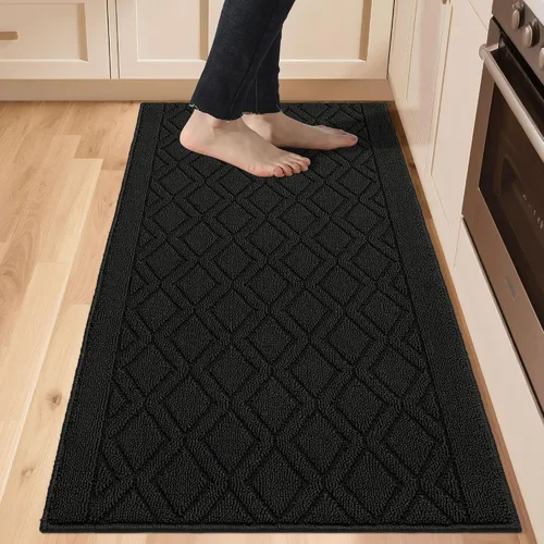 Miniatura 14 de COSY HOMEER Tapete de cocina antideslizantes, absorbentes para el piso, alfombra de cocina lavable, tapete de pie para fregadero, alfombra de Beige