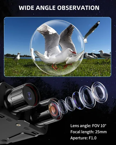 Miniatura 6 de Gafas de visión nocturna 5K 96MP Binoculares de visión nocturna con pantalla LCD de 4 pulgadas y zoom 10X con infrarrojos, batería recargable