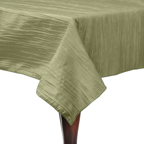 Miniatura 11 de Ultimate Textile - Paquete de 2 - Tafetán arrugado - Mantel rectangular Delano de 50 x 108 pulgadas, color verde manzana