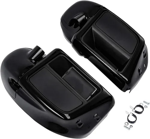 Miniatura 5 de XMT-MOTO Carenado inferior ventilado negro brillante con caja de altavoz de 16.5 cm para Harley Touring Road King FLHR Road Glide FLTRX Street Glide