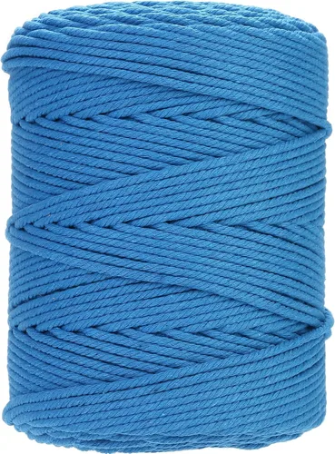 Miniatura 21 de Cuerda de macramé 4 mm x 328 yardas Natural Cuerda de algodón para macramé Cuerda de macramé colorida Cordón de algodón suave Suministros de macramé