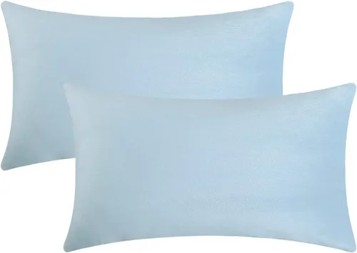 Miniatura 42 de Jeneoo Cómodas fundas de almohada de terciopelo suaves y gruesas para niños, para sofá, fundas de cojín decorativas sólidas cuadradas para Lavanda