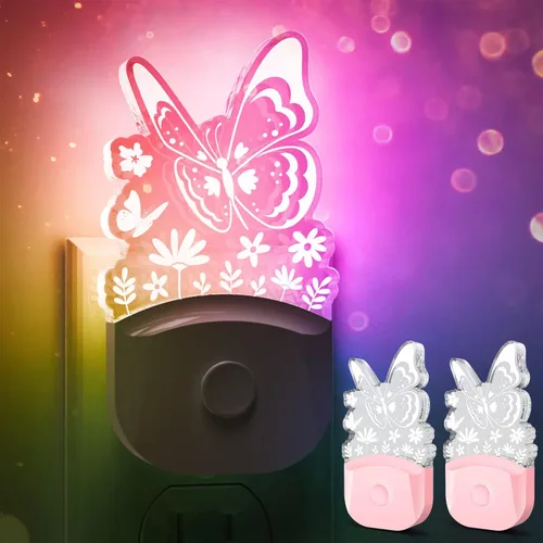 Miniatura 12 de LOHAS - Luz nocturna de dinosaurio para niños, luz nocturna LED con enchufe, del atardecer al amanecer, luces nocturnas LED Velociraptor enchufables
