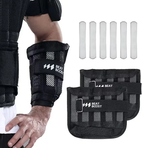 Pesas de muñeca para tobillo de 4 libras, 10 libras, 15 libras, 20 libras, 25 libras, 30 libras, BeatBoost ajustables, para hombres, caminar,