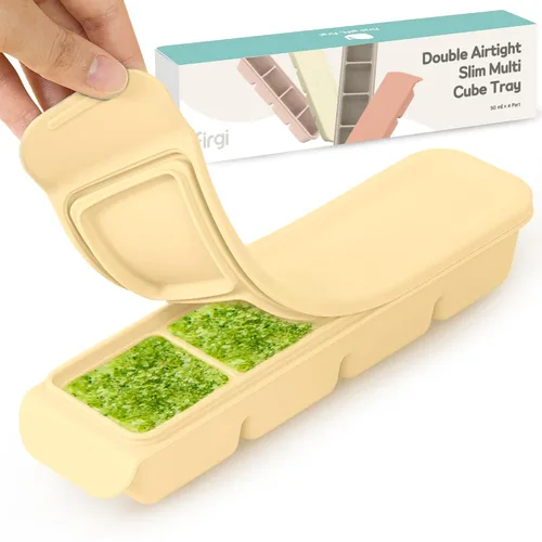 Miniatura 13 de Bandeja de silicona para congelador con tapa, 100% silicona platino de grado alimenticio, resistencia a fugas y apta para lavavajillas para 4
