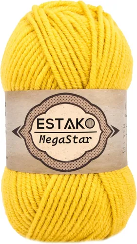 Miniatura 10 de Estako Megastar, 3.52 Oz (100g) de hilo de acrílico 75% y lana 25%, suave, peso grueso voluminoso #5 para crochet y tejer 120 yardas (110m)