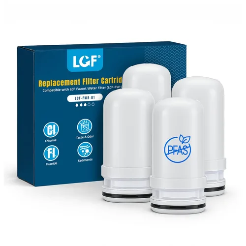 LCF Filtro de cerámica lavable, compatible con LCF-FW-02, filtro Waterdrop de repuesto para WD-FC-01, WD-FC-02, WD-FC-06, reemplaza WD-FF-01A y