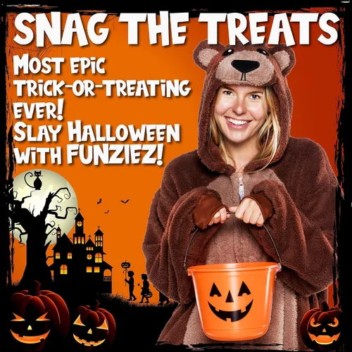 Miniatura 3 de Funziez! Disfraz de oso sherpa para adultos, disfraz de Halloween de animales, traje de cosplay de una pieza para adultos, mujeres y hombres