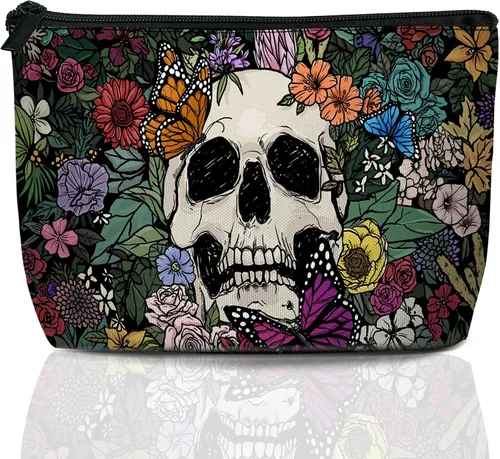 Miniatura 9 de Bolsa de maquillaje con hojas de plátano, bolsas de cosméticos para mujer, mini bolsas portátiles de viaje con flores tropicales, neceser