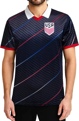 Miniatura 25 de Icon Sports Camiseta oficial del Día del Juego de la Federación de Fútbol de Estados Unidos, unisex para adultos Destacar Rojo