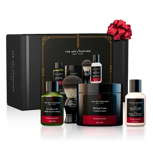 El Arte del Afeitado Kit de Afeitado para Hombres - El Regalo Perfecto para El Afeitado Perfecto con Crema de Afeitar, Cepillo de Afeitar, Bálsamo