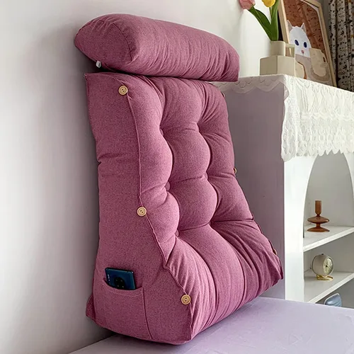 Miniatura 8 de Almohada de lectura con cuello, respaldo de cabecera triangular, cojín de soporte lumbar, almohada de apoyo de espalda para soporte de espalda, Verde