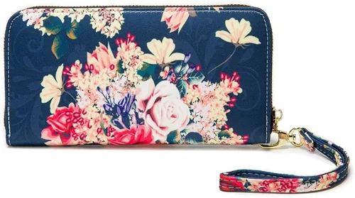 Miniatura 59 de Cartera de mano para mujer, estilo bohemio, con RFID, elegante, espaciosa con correa para viajes, capacidad para tarjetas, teléfono, dinero
