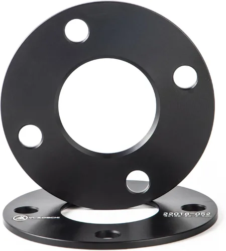Miniatura 10 de Separadores de rueda forjados negros 5x112 centrados en el cubo de 5 mm con orificio central de 66.56 mm (sin labio) Compatibles