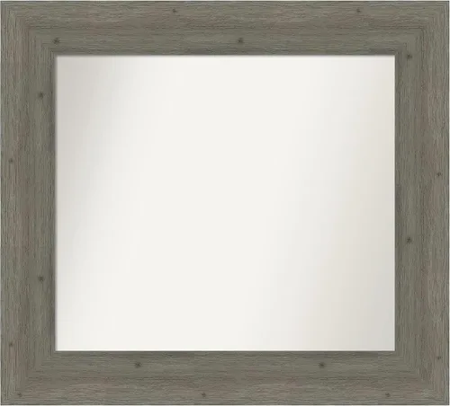 Miniatura 61 de Amanti Art Espejo de baño gris para sobre el fregadero, 27 x 27 pulgadas, espejo de tocador cuadrado gris, marco de madera rústica de campo medio