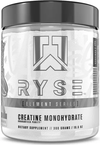 Polvo de Monohidrato de Creatina RYSE - Sin Sabor - Respalda el Crecimiento de Músculo Delgado en Hombres y Mujeres, Fuerza, Potencia y Resistencia
