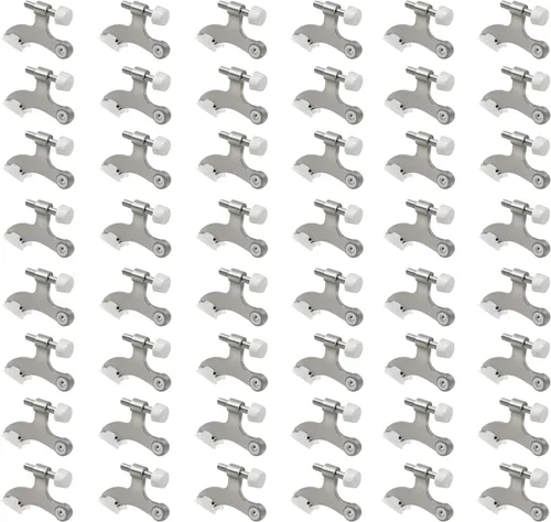 Miniatura 11 de Paquete de 12 topes de puerta negros con pasador de bisagra, tope de puerta con pasador de bisagra ajustable de alta resistencia con puntas de tope