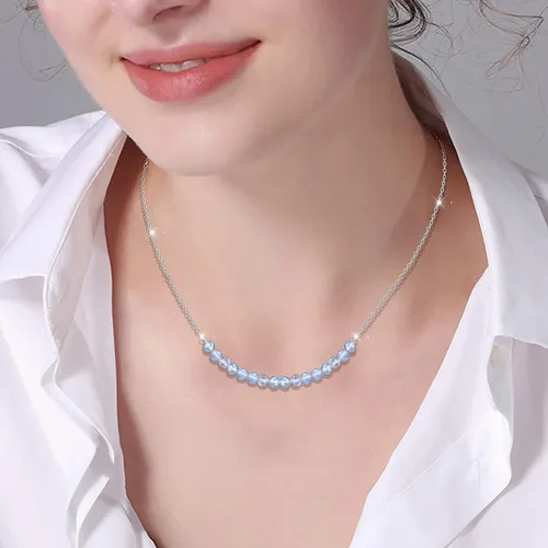 Miniatura 4 de Collar de plata de ley real con dije de corazón para hermana, regalo de hermana