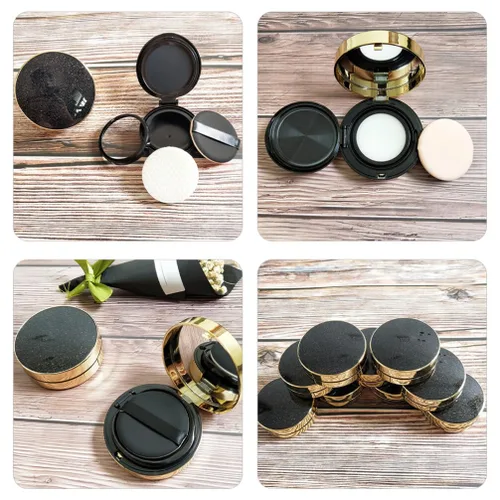 Miniatura 6 de FOMIYES Estuche robusto 2pcs envases de polvo vacíos Fundación Suelta Puff Box Estuche de maquillaje de viaje recargable