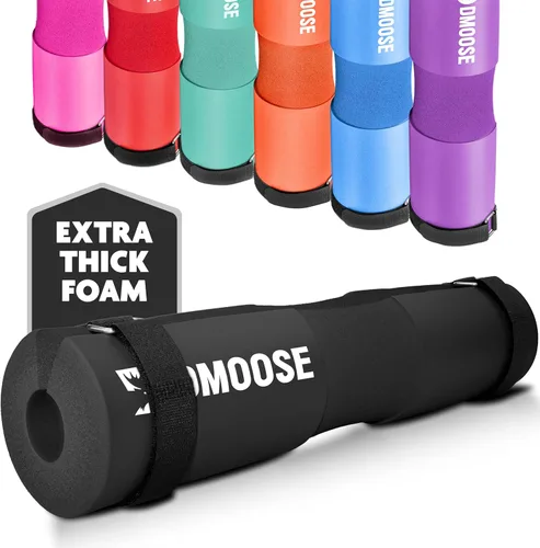 DMoose Fitness Almohadilla de Barra para Empuje de Cadera, Sentadillas y Estocadas - Cojín de Espuma Gruesa Antideslizante para Soporte de Cuello y